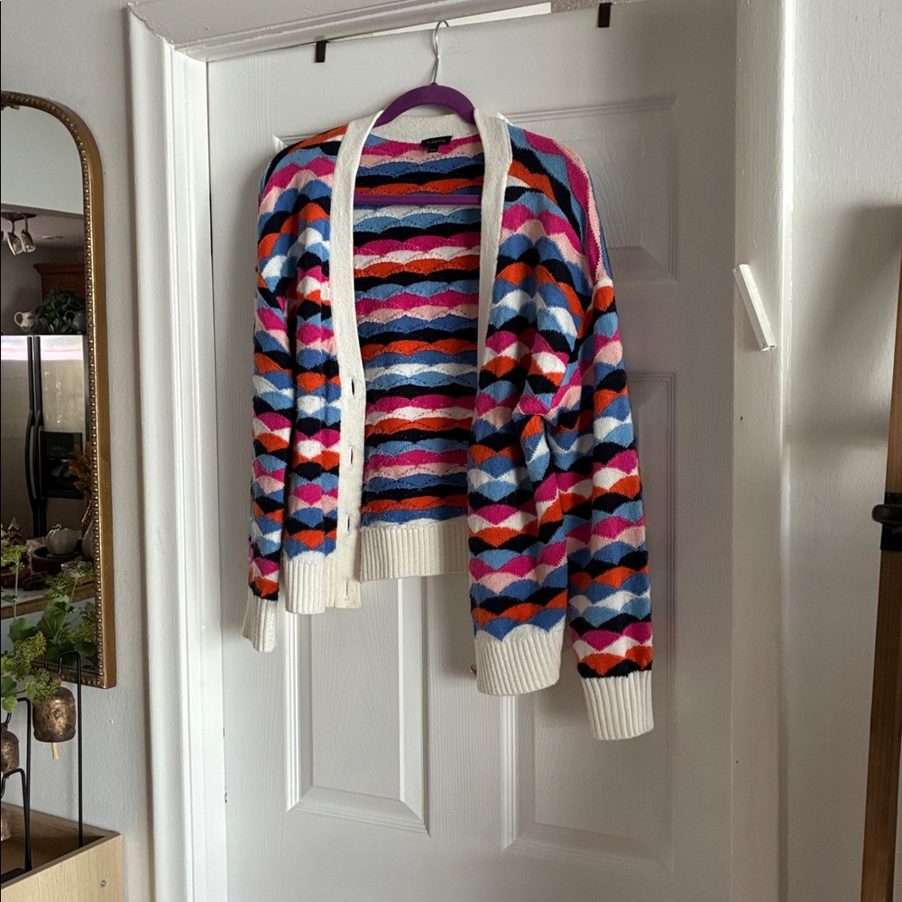 Talbots Multicolor Striped Cardigan